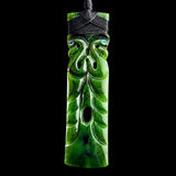 Natural NZ Jade XL Manaia Toki Pendant Necklace (N2214)