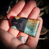 NZ Obay Stone / Polychrome Schist Toki Pendant Necklace (N762)