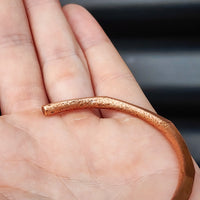 Textured Irregular Geometric Copper Cuff Bracelet