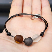 Rustic Recycled Sea Glass One Off Bracelet (1A3-707)