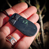 NZ Greenstone Pounamu Toki  Pendant Necklace (N817)