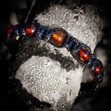 Polished Cognac Baltic Amber Macrame Bracelet