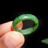 (T) 8mm Natural Nephrite Jade / Greenstone Band Ring