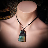 NZ Obay Stone / Polychrome Schist Toki Pendant Necklace (N762)