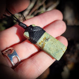 NZ Greenstone Pounamu Small Toki Pendant Necklace (N739)