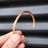 Textured Irregular Geometric Copper Cuff Bracelet