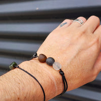 Rustic Recycled Sea Glass One Off Bracelet (1A3-707)