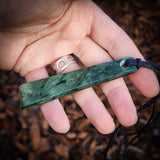 NZ Greenstone Pounamu Toki Pendant Necklace (N846)