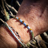 Solid 925 Sterling Silver &amp; Natural Tiger Eye Cuff Bracelet
