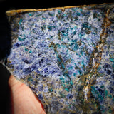 1.67kg Natural Iolite with Green Tourmaline Carving Slice (S14B7)