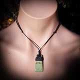 NZ Greenstone Pounamu Small Toki Pendant Necklace (N739)