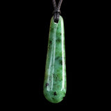 Natural NZ Jade Drop Pendant Necklace (N1177)