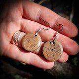 NZ Rhodonite Hanging Hook Earrings (N632)