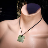 NZ Greenstone Pounamu Toki Pendant Necklace (N489)