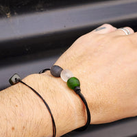 Rustic Recycled Sea Glass One Off Bracelet (1A3-704)