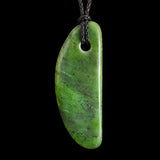 Natural NZ Jade Freeform Pendant Necklace (N1053)