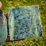 770g Raw Nephrite Jade Carving Slices Jade Slabs (R14B802)