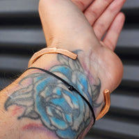 Textured Irregular Geometric Copper Cuff Bracelet