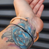 Textured Irregular Geometric Copper Cuff Bracelet