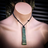 NZ Greenstone Pounamu Toki Pendant Necklace (N846)
