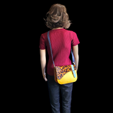 Genuine Leather & Cow Hair Hand Bag - Patchwork Leopard