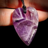 Natural Amethyst Heart Pendant Necklace