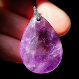 Natural Amethyst Waterdrop Pendant Necklace