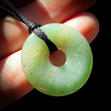 30mm Natural Aventurine Donut Pendant Necklace