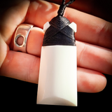 Natural Carved Maori Bone Carving Necklace - Toki