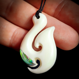 Small Hook Bone Carving Pendant Necklace