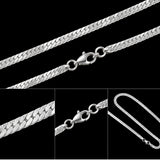 3mm Solid 925 Italian Sterling Silver Tight Curb Chain Necklace