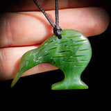 NZ Greenstone / Pounamu Kiwi Pendant Necklace (N675)