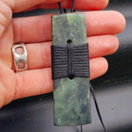 NZ Greenstone Pounamu Toki Pendant Necklace (N342)
