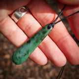 Natural Jade Drop Pendant Necklace (N1126)