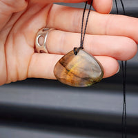 Natural Labradorite Pendant Necklace (1BBB281)