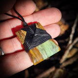 NZ Obay Stone / Polychrome Schist Toki Pendant Necklace (N760)