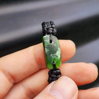 Natural Greenstone One Off Macrame Bracelet (1A3-782)