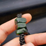 Natural Greenstone One Off Macrame Bracelet (1A3-797)