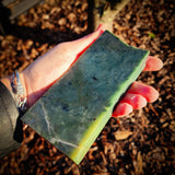 584g Raw Nephrite Jade Carving Slice (R14B715)