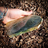 819g Raw Nephrite Jade Carving Slice (R14B766)