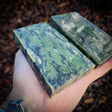 718g Raw Nephrite Jade Carving Slices (R14B663)