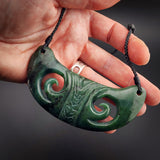 Natural Jade Breastplate Pendant Necklace (N2145)