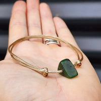 NZ Greenstone Pounamu One Off Macrame Anklet (1A3-727)