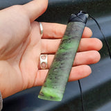 XL NZ Greenstone Pounamu Toki Pendant Necklace (N454)