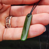 Natural Greenstone Pendant Necklace (AJJC2480)
