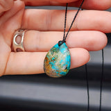 Natural Chrysocolla Pendant Necklace (1BBB288)