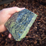 498g Raw Nephrite Jade Carving Slice (R14B675)