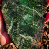 775g Raw Nephrite Jade Carving Slice (R14B729)