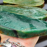 1kg PK Raw Nephrite Jade / Greenstone Carving Slices (R14B449)