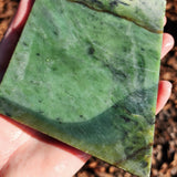 546g Raw Nephrite Jade Carving Slice (R14B637)